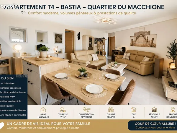 BASTIA - MACCHIONE | Superbe T4