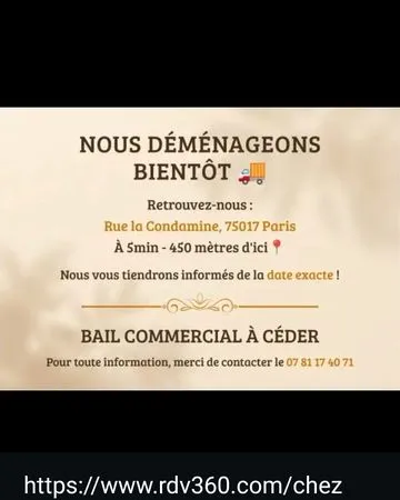 Bail commercial à céder prix 50 000 euros
