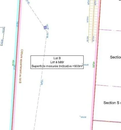 Terrain en individuel 903 m²