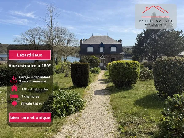 Lézardrieux ,Vue estuaire à 180° en première ligne