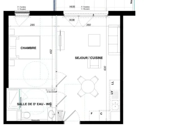 Appartement 2 pièces 41 m²