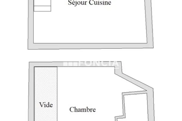 Appartement 1 pièce 19 m²