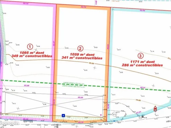 À vendre 3 terrains constructibles et viabilisés