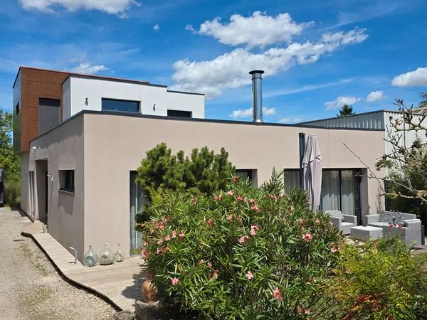 Maison contemporaine ossature bois zone Divia Dijon Sud