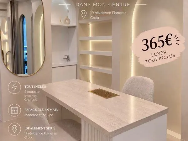 Espace coworking beauté à louer