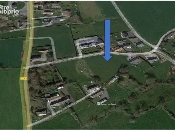 Entre COUTANCES et GRANVILLE, 1296m² de terrain à bâtir