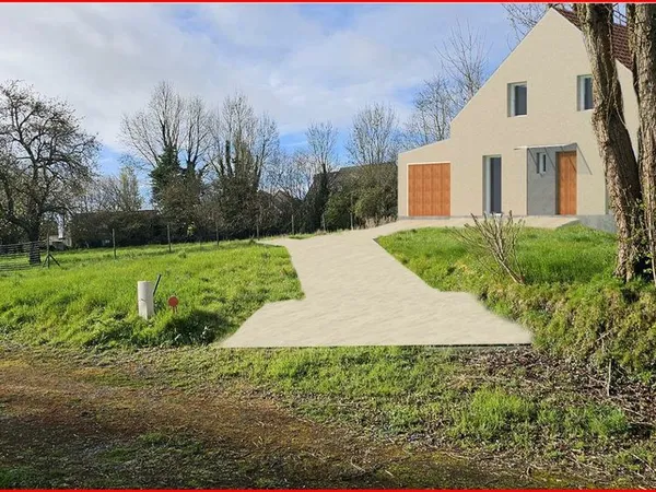 Permis de Construire Accordé, Terrain viabilisé 1027m² (tout à l'égout, EDF, EAU, borné, PTT), Centr