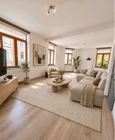 Titre : Duplex T4 lumineux (117 m²) Zéro charge - Poutres & Parquet d'origine - Lambersart secteur r