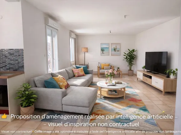 T4 100 m² + double garage au coeur du village