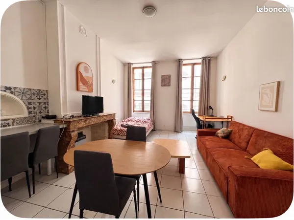 Grand studio meublé