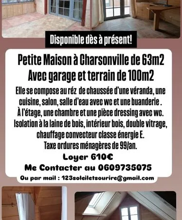 Maison 2 pièces 63 m²