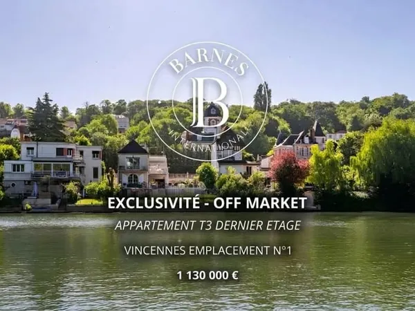 BARNES VINCENNES - APPARTEMENT T3 DERNIER ETAGE - EMPLACEMENT N°1 QUARTIER FOCH-MARIGNY