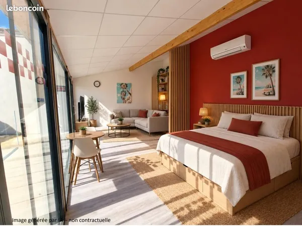 Studio 1 pièce 28 m²