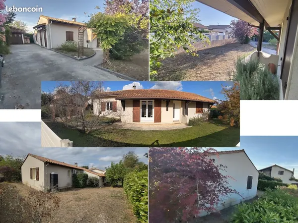 Maison 122 m2, 3 chambres, 1 bureau, grand salon, jardin, garage
