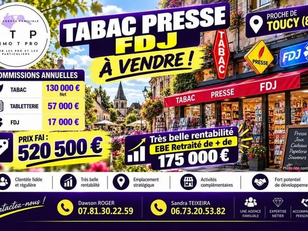 MAGNIFIQUE TABAC PRESSE FDJ DANS L'YONNE (89)
