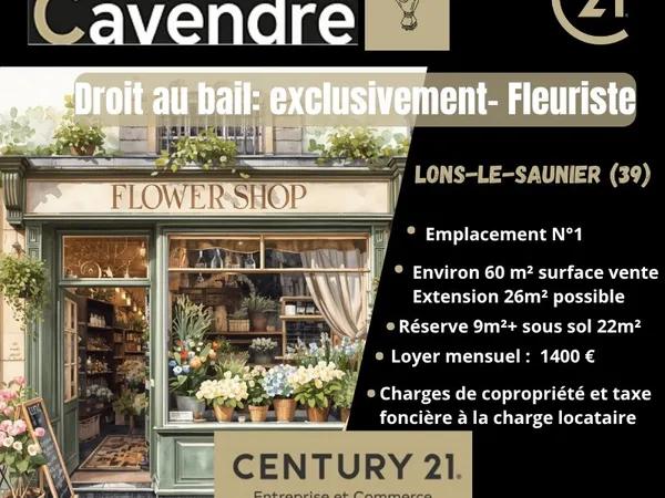 Fleuriste 60 m²
