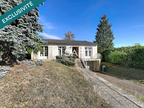 Superbe maison individuelle de plain pied sur sous-sol avec garage