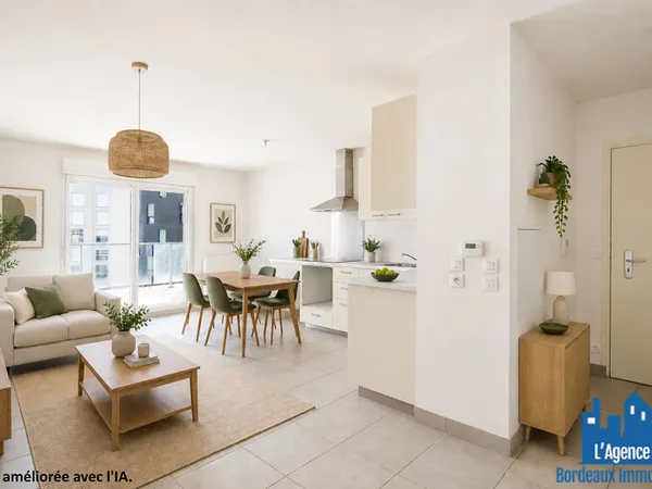 EXCLUSIVITÉ ! BORDEAUX - APPARTEMENT TYPE 2 D'ENVIRON 45 M² AVEC UNE TERRASSE DE 20M² + PLACE DE PAR