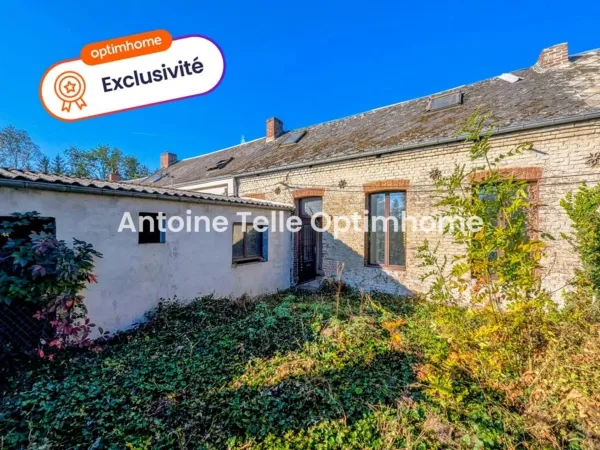 Exclusivité - Maison mitoyenne avec jardinet à rénover - Bousies 59222