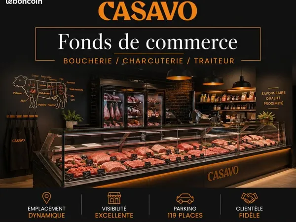 Commerce boucherie, charcuterie 82 m²