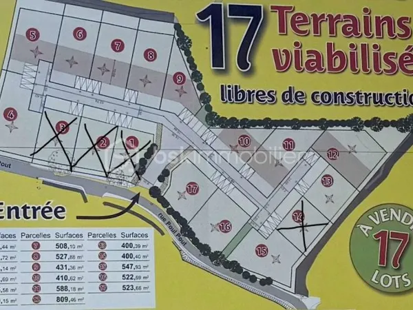 Terrain 400 m²