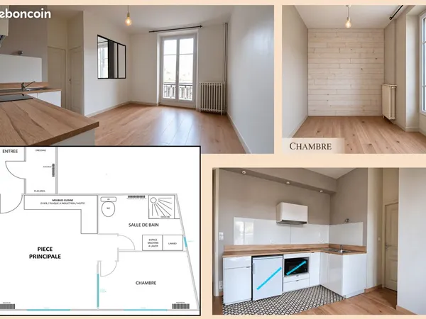 Appartement T2 33 m2 rénové coeur d'Uriage Magnifique résidence
