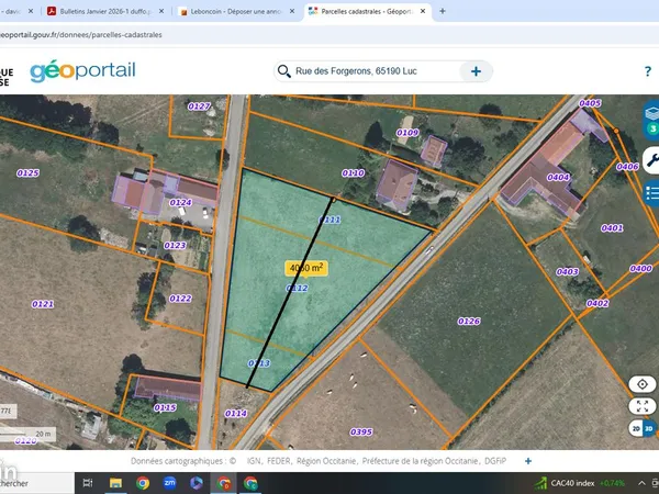 Vend terrain a batir avec cu