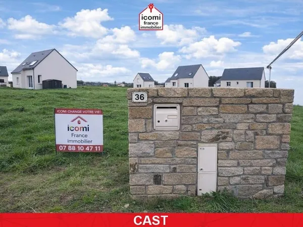FINISTERE - Cast (29150) - A VENDRE - TERRAIN CONSTRUCTIBLE - VIABILISE - 394 M2 - AU BOURG DE CAST-