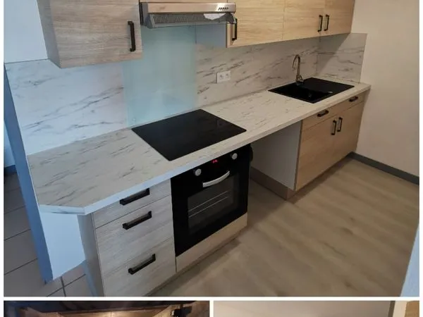 T2, 35 m², garage en S/S, cave, chauffage et eau chaude inclue