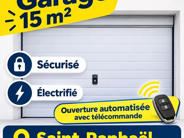 Garage 15 m2 - Électrifié - Faibles charges - 2023