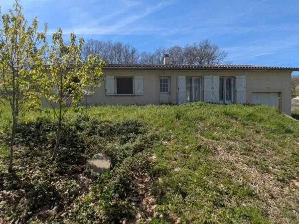 Gaillac-toulza, belle maison T4 plain-pied sur terrain arboré d