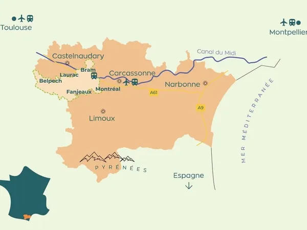 Maison de caractère à Laurac (Aude) - 393 m² - 6 chambres - 15 p