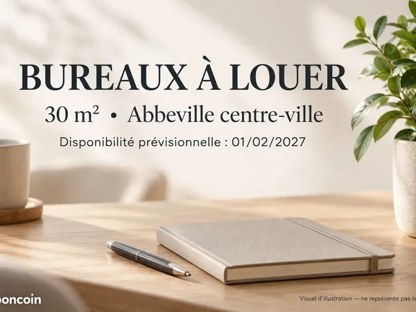 Bureaux 30 m² à louer - Abbeville centre-ville