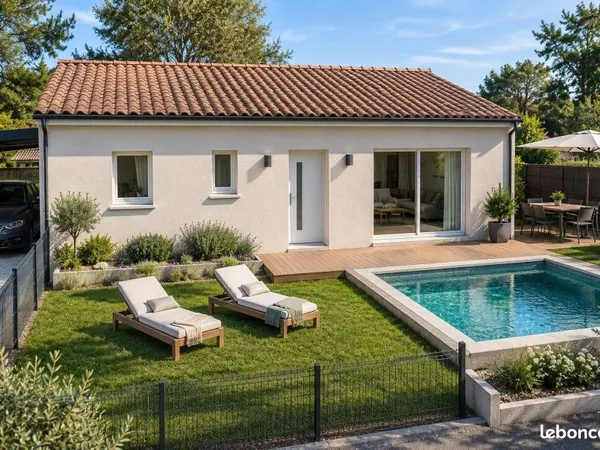 Maison de plain pied 2 chambres à Saint Just