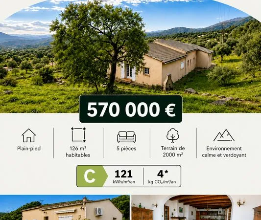 Maison à vendre à Alata de 126m²