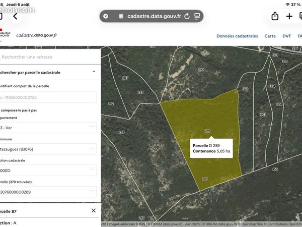 Vente terrain Mazaugues