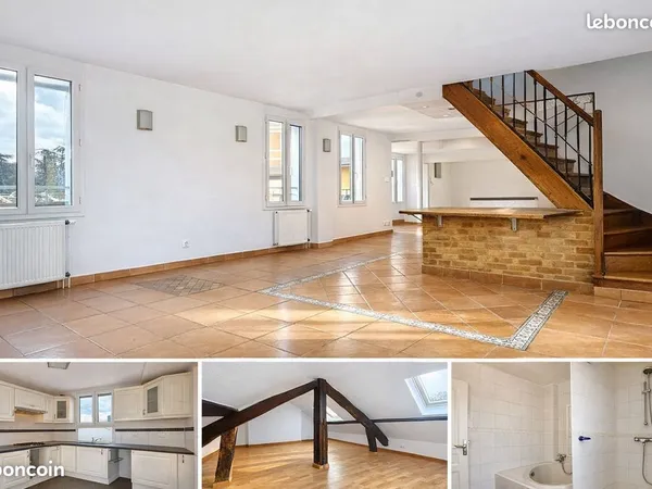 Appartement duplex lumineux de 105 m² - Coeur de ville de Lisieux