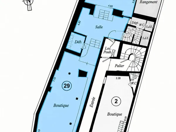 Boutique 2 pièces 217 m²