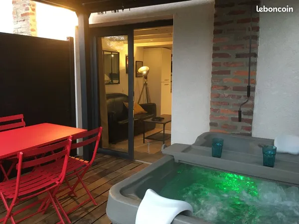 T2 duplex meublé terrasse jacuzzi