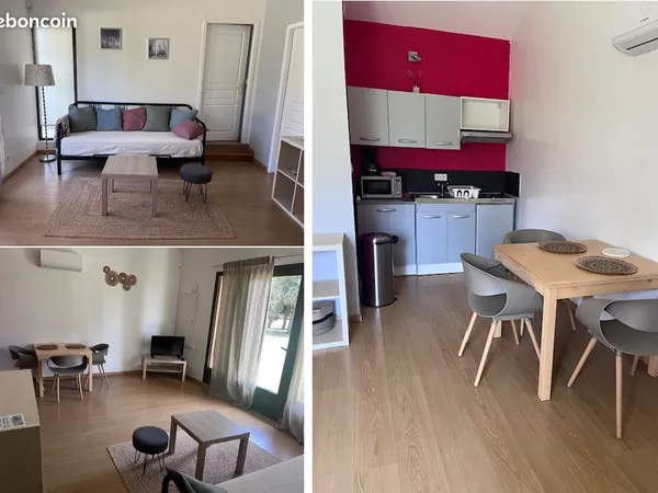 Appartement meublé 45m² avec jardin