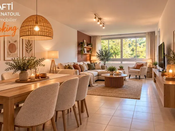 T4 soigné - Loggia et vue sur le plateau