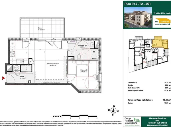 Appartement T2-201 - 2ème étage