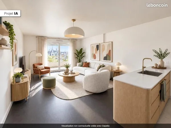 Appartement 3 pièces 59 m²