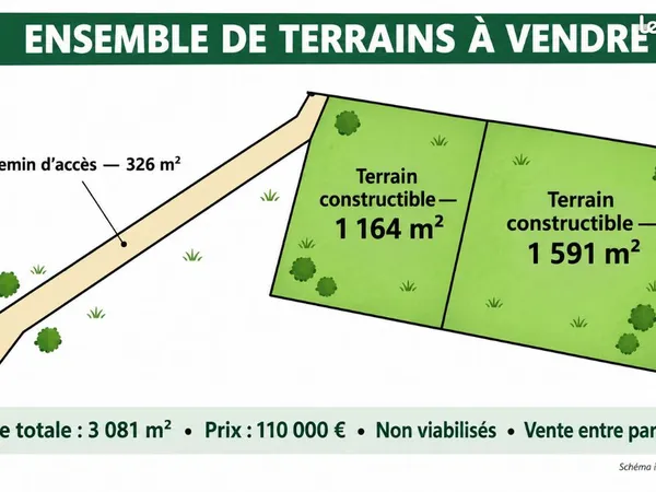 🌿 à vendre - ensemble de terrains constructibles