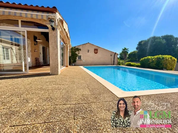 FABRÈGUES - 165 m² • 5 chambres • Piscine • Plus de 1000 m² au calme absolu