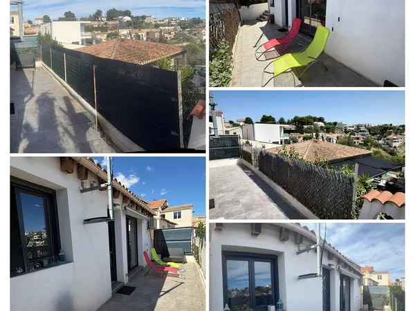 Maison meublée T2 bis 55m² avec Terrasse 17m² - Marseille 15e (Bail Mobilité / Étudiant / Saisonnier