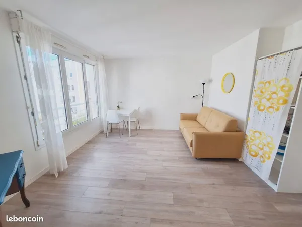 T1 meublé 28m² calme sur jardin 5ème étage
