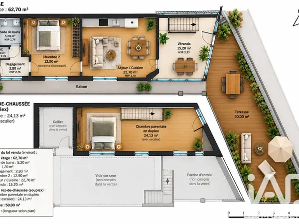 Vente Duplex 4 pièces