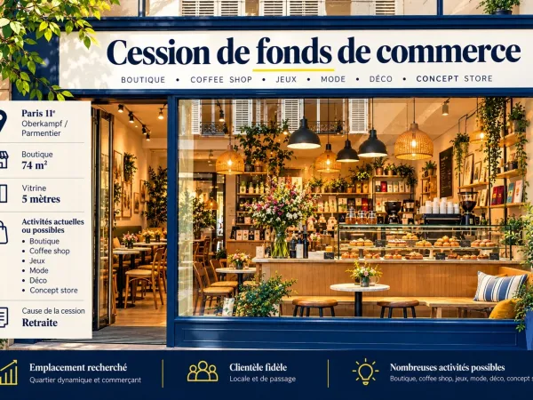 Fonds de commerce 75 m²
