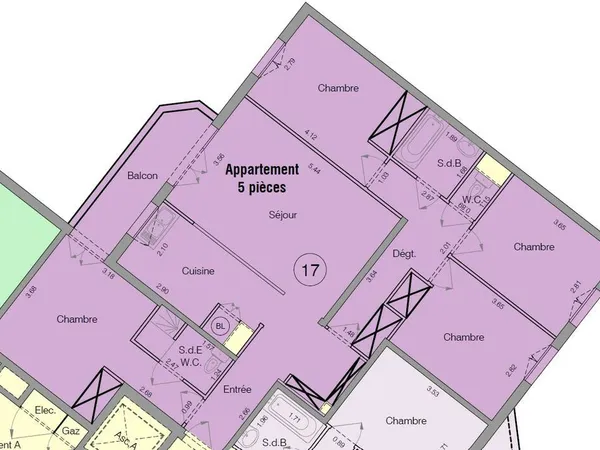 Appartement 5 pièces 99 m²